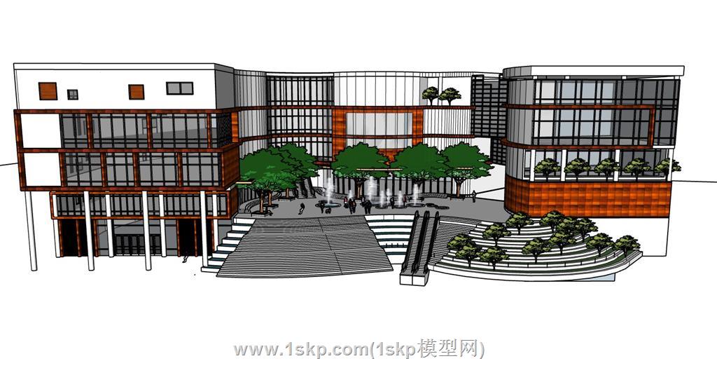 图书馆SU模型