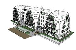 公寓酒店建筑SU模型