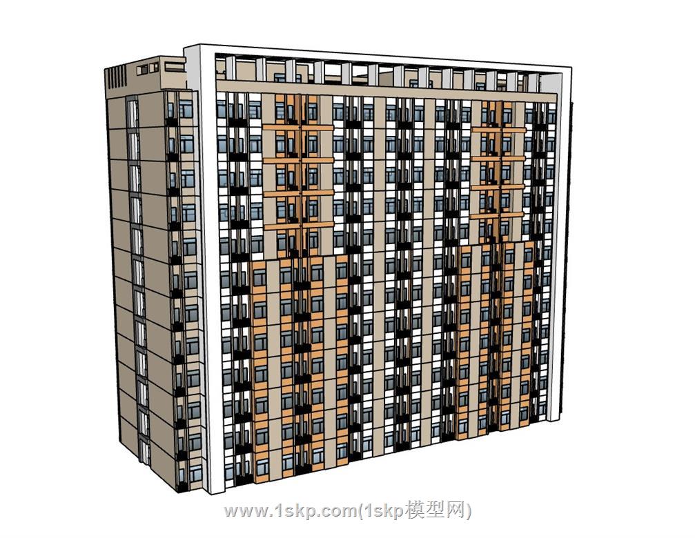 宿舍楼SU模型