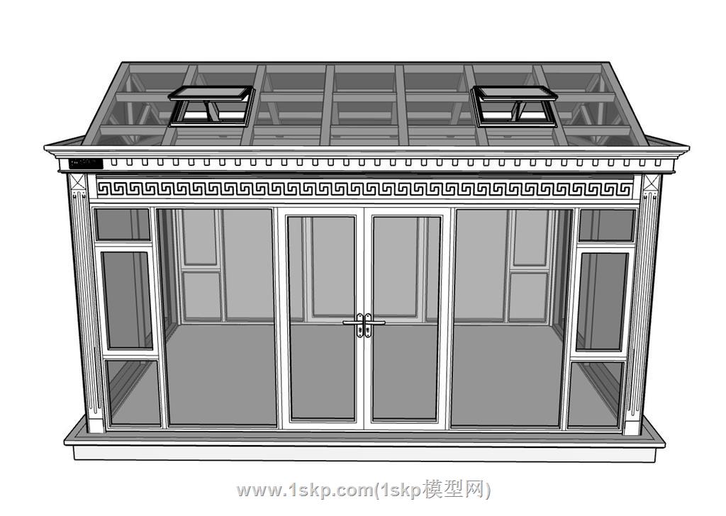 新中式阳光房SU模型