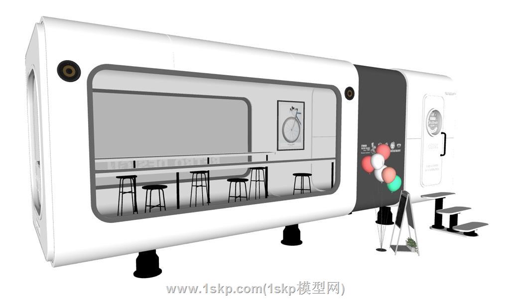 移动房餐厅SU模型