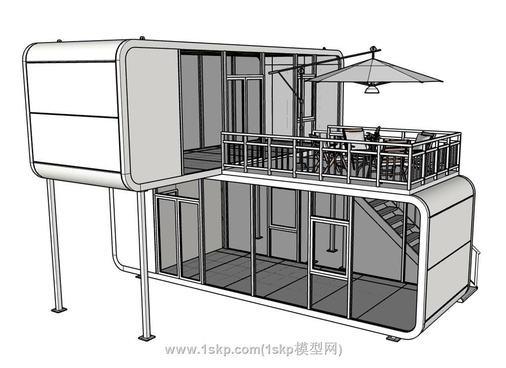 移动房SU模型