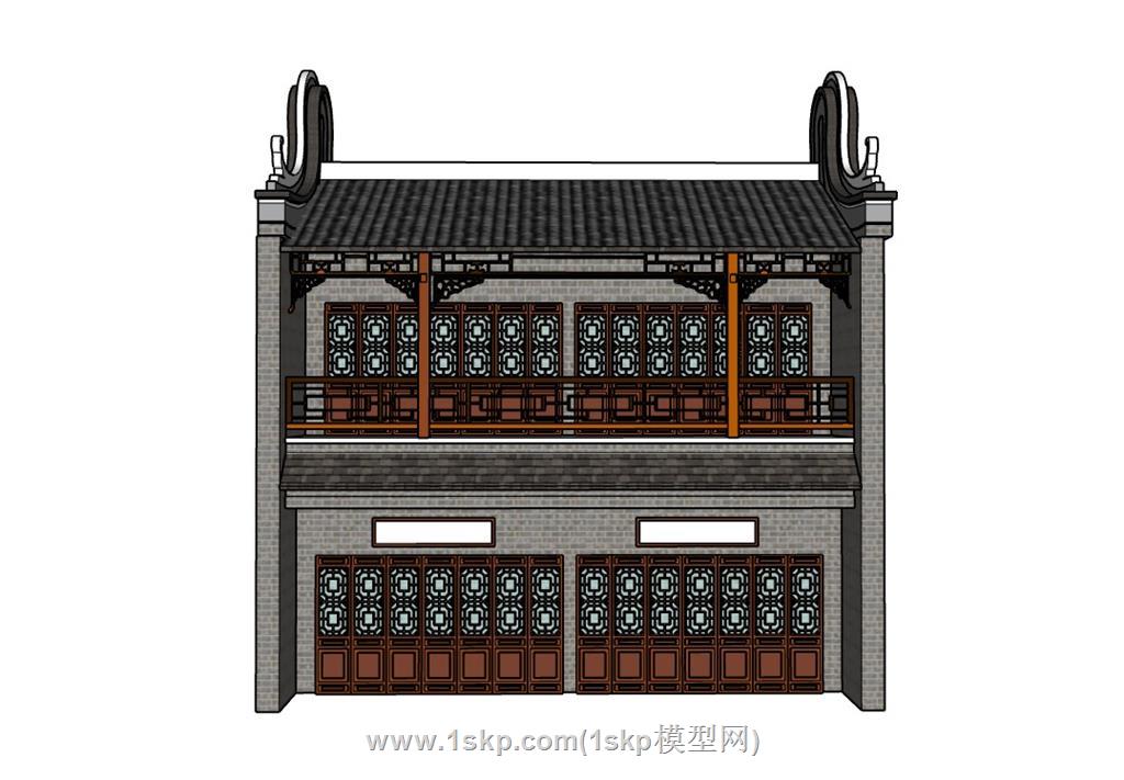 中式民居SU模型