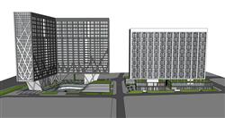 万科大楼建筑SU模型