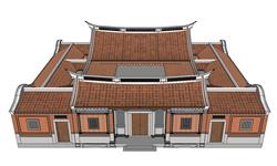 闽南民居合院SU模型
