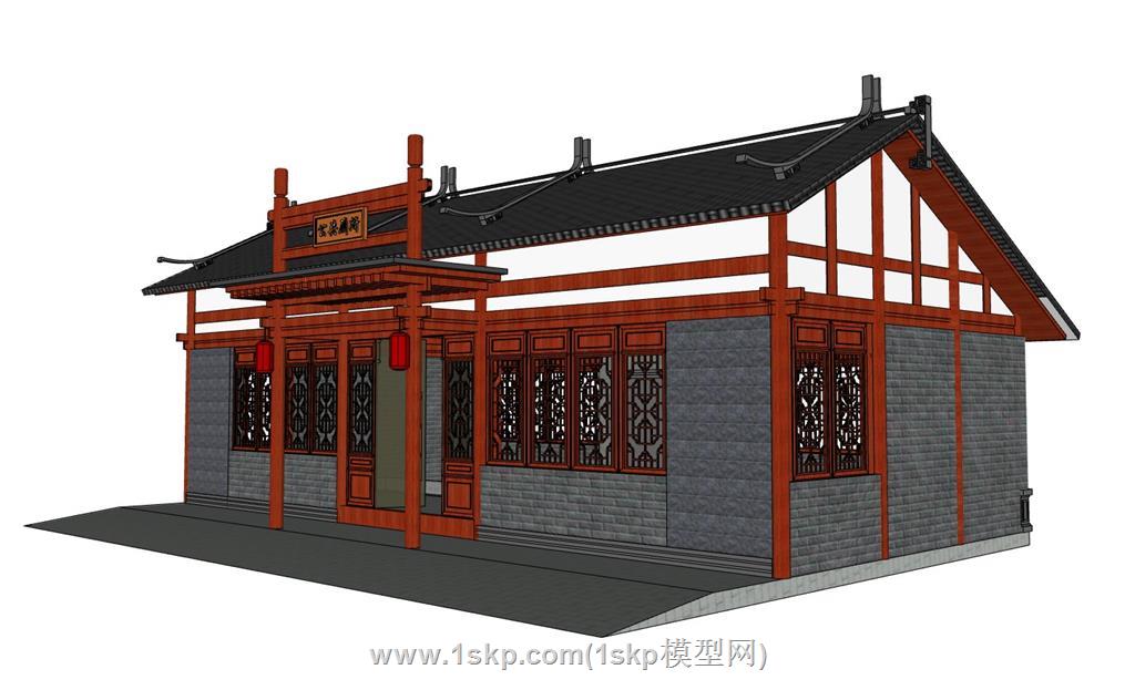 中式公厕SU模型