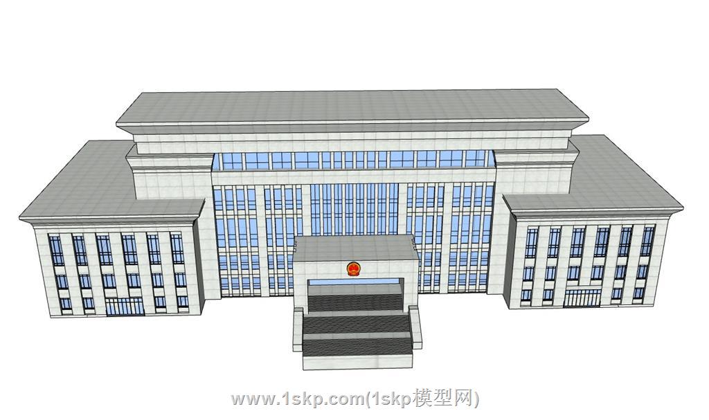 办公楼行政政府SU模型