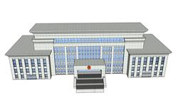 办公楼行政政府SU模型