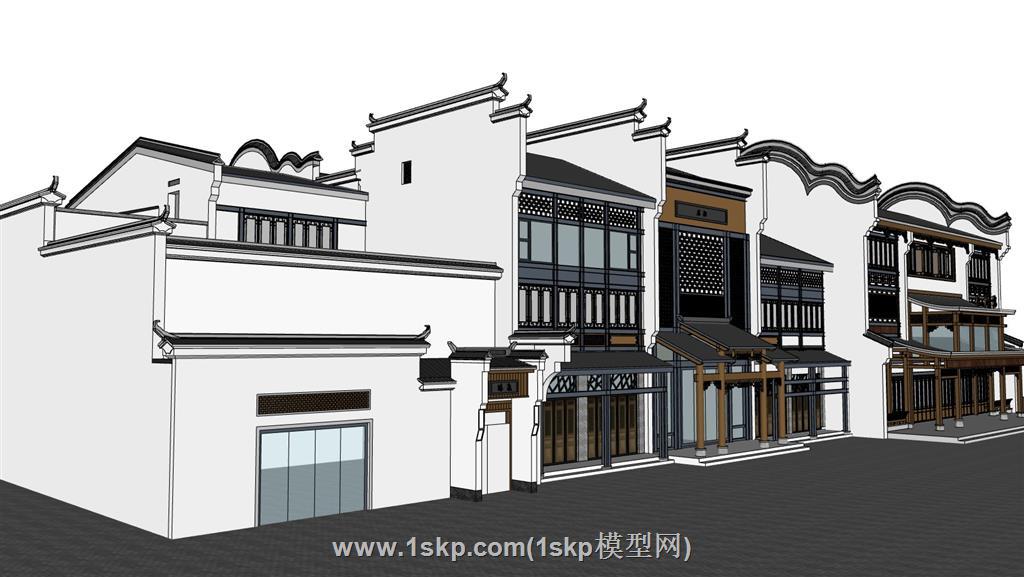 徽派建筑SU模型
