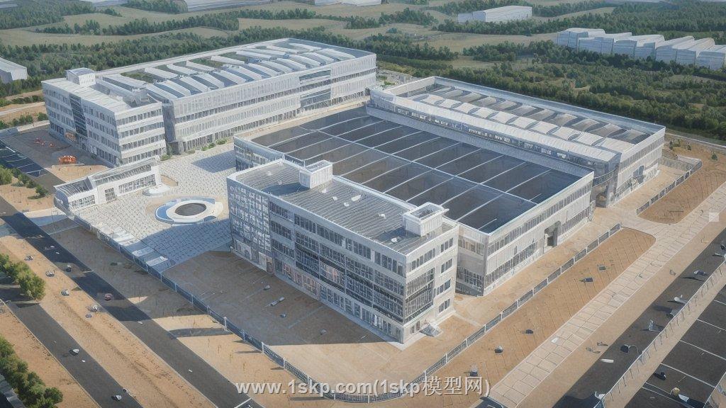 厂房工厂SU模型