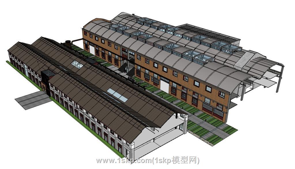 厂房仓库SU模型