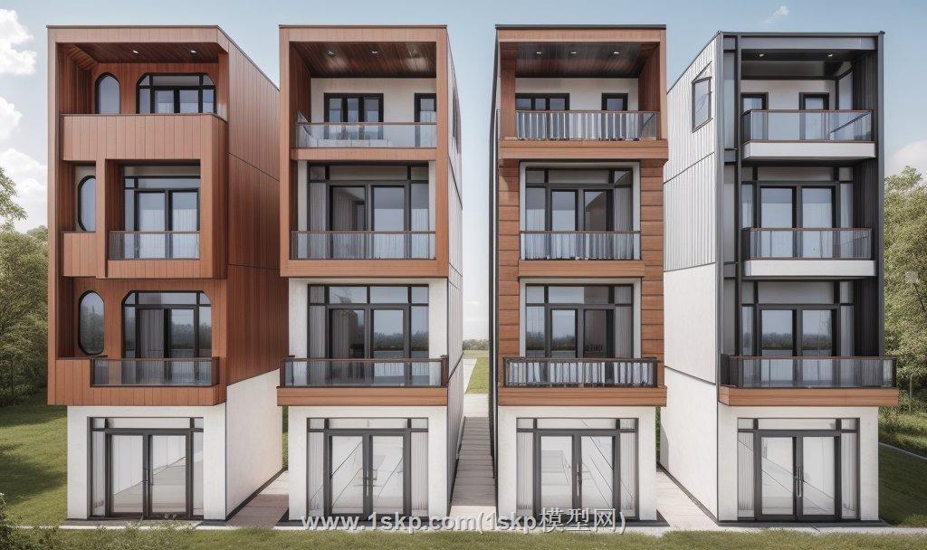 农村独栋自建房SU模型