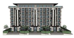 步梯单元楼建筑SU模型