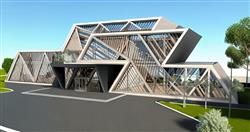 异形办公楼建筑SU模型