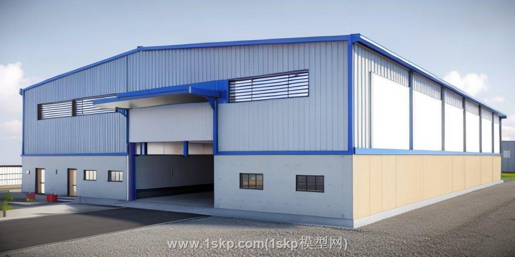 仓库厂房SU模型