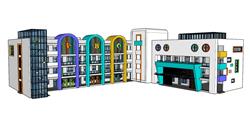 幼儿园学校建筑SU模型