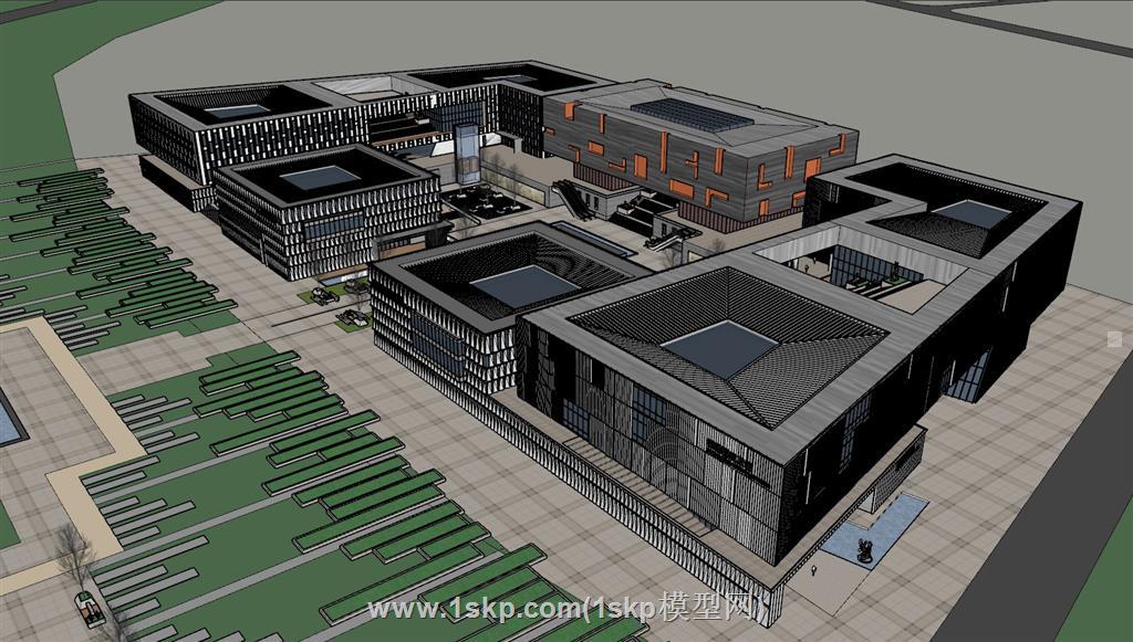 博物馆建筑SU模型