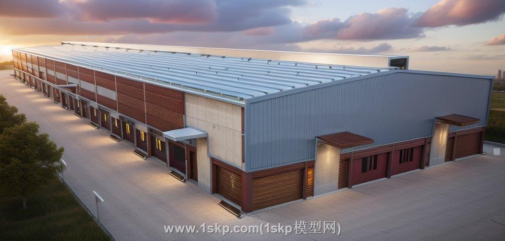 仓库厂房SU模型