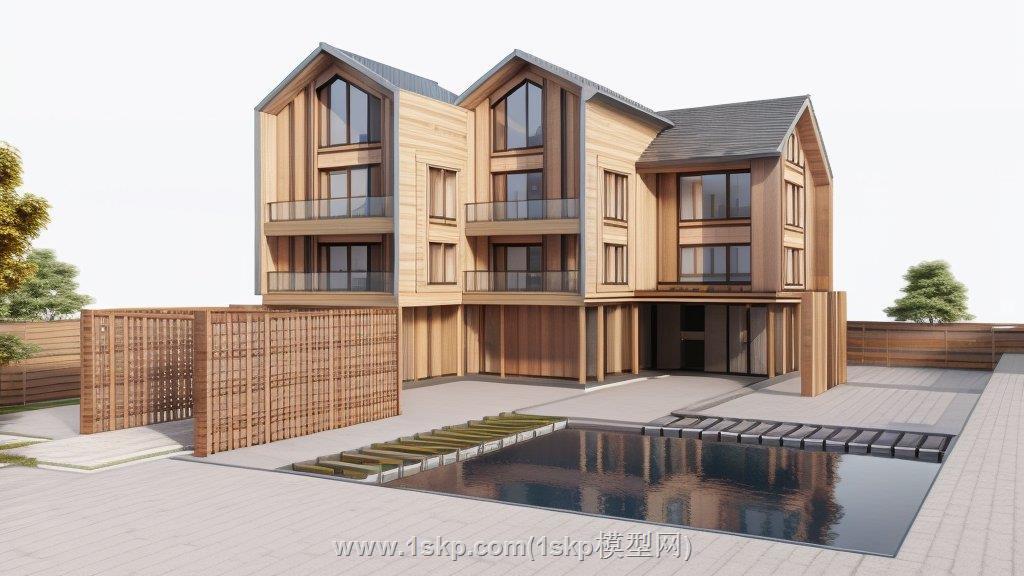 示范区建筑SU模型