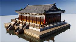 中式古建筑SU模型
