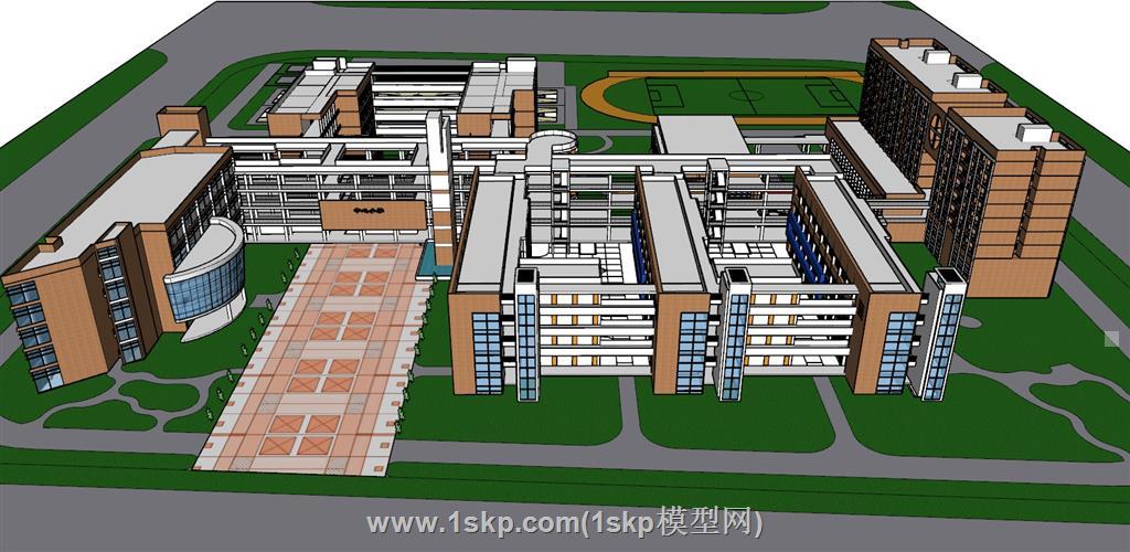 学校建筑SU模型