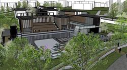 售楼处景观建筑SU模型