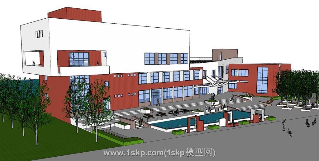 图书馆建筑SU模型