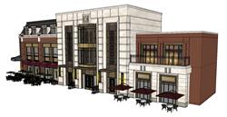 商业街建筑SU模型