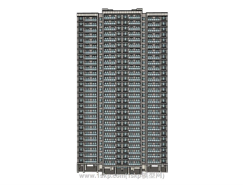 高层建筑住宅SU模型