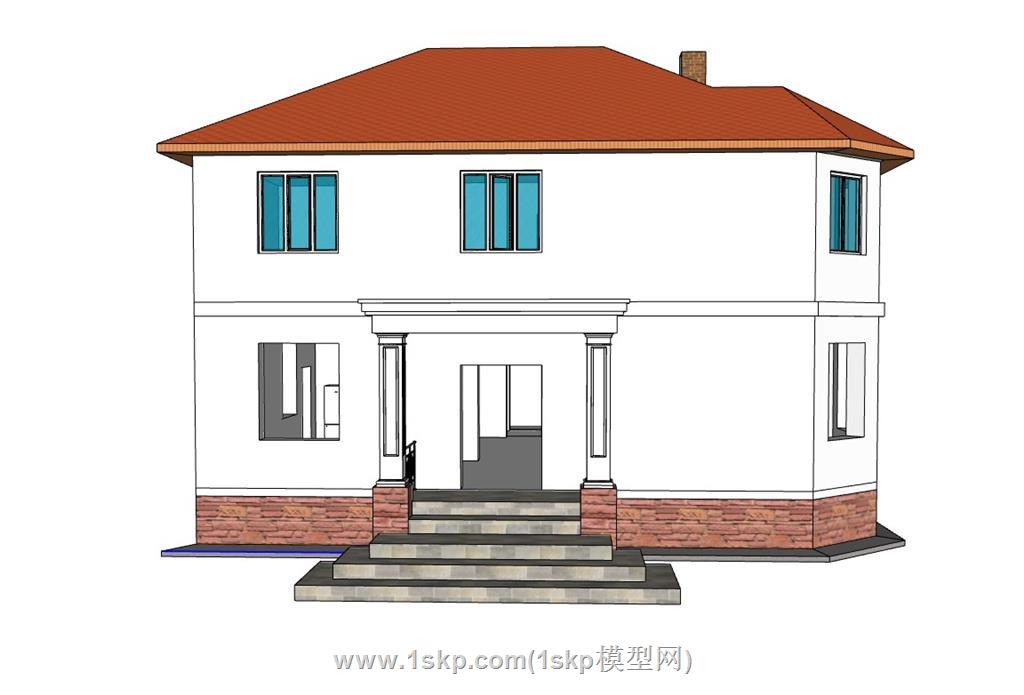 地中海风格住宅SU模型