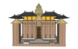 印度寺庙建筑SU模型