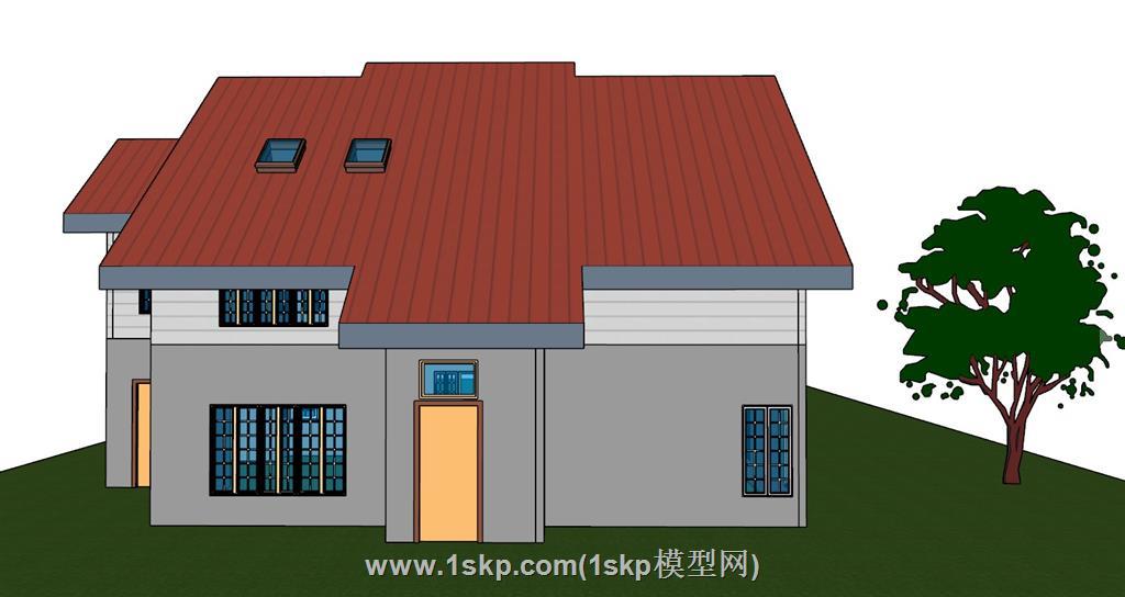 美式乡村建筑住宅SU模型