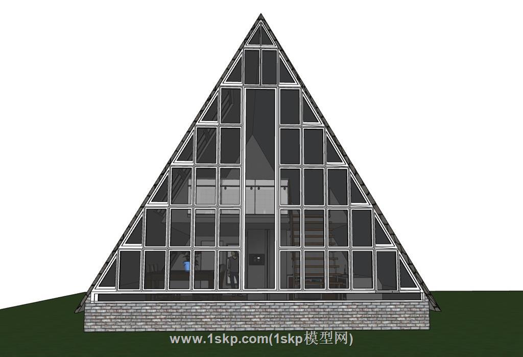 三角屋休闲住宅SU模型