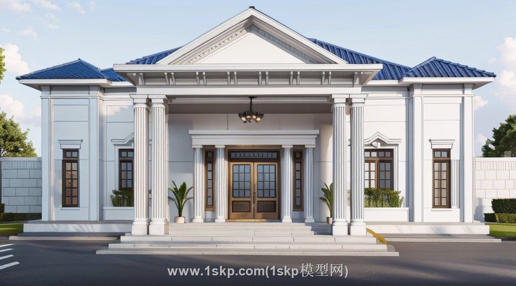 欧式一层别墅SU模型