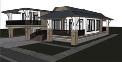 木屋酒店建筑SU模型