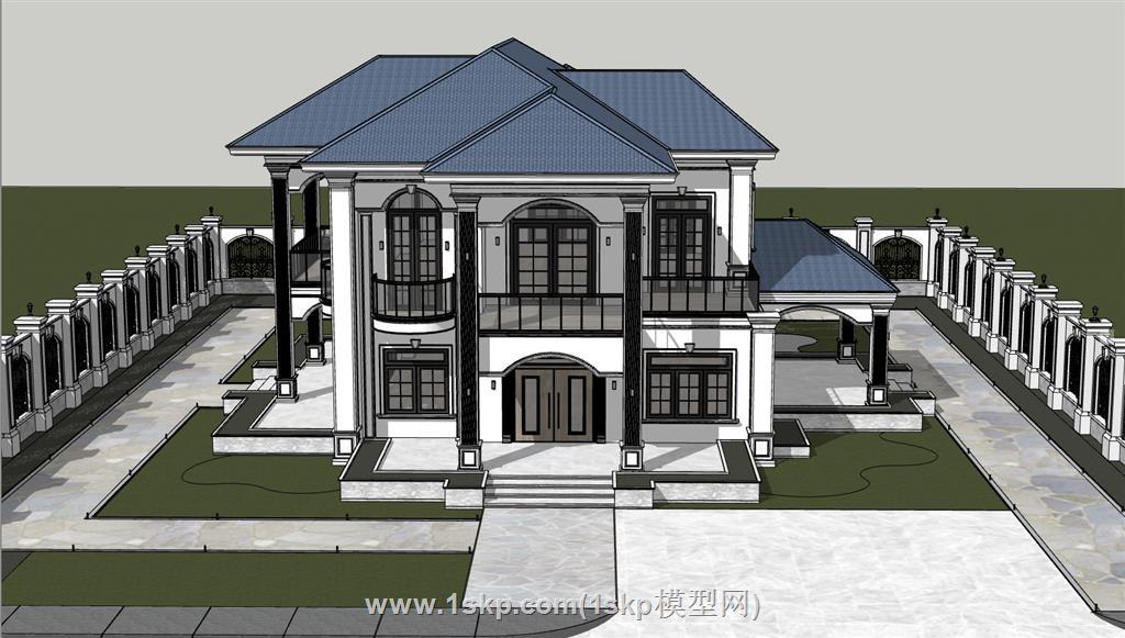 简欧独栋别墅住宅SU模型