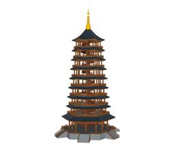 宝塔景观塔 免费sketchup模型下载
