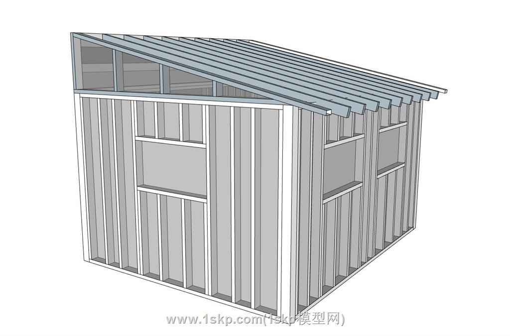 单坡式屋顶小屋