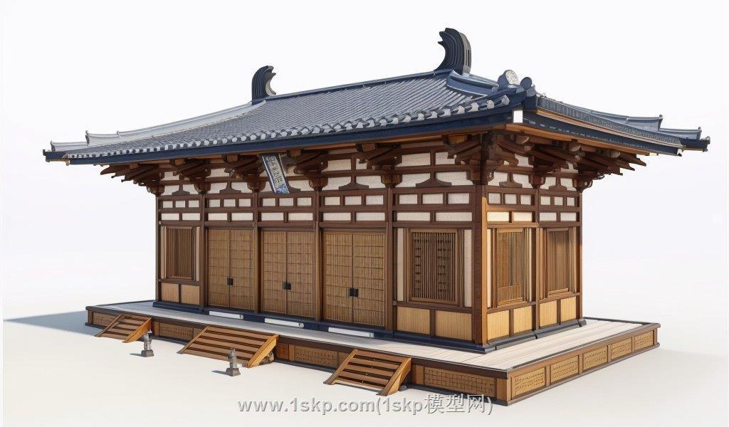 唐代古建筑屋檐瓦顶