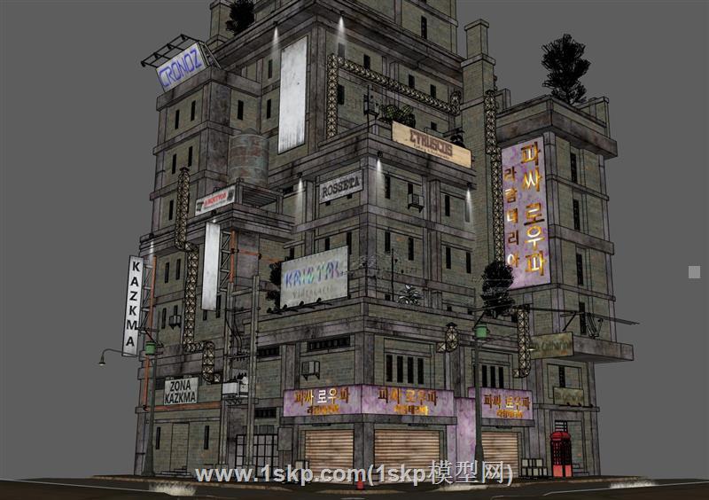 韩国老街公寓建筑