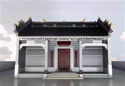 中式潮汕岭南建筑祠堂