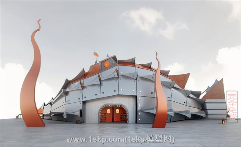 鱼造型电影院异形建筑