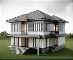 美式两层房屋