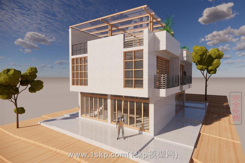 两层半的别墅建筑