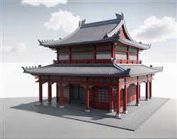 中式的古建筑正殿