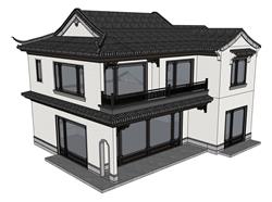 中式两层住宅建筑