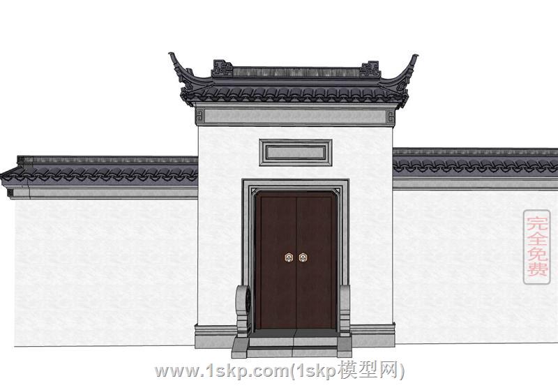中式入户门院门