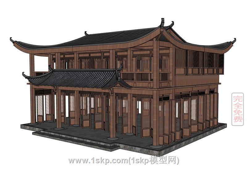 木质古建筑阁楼