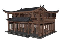 木质古建筑阁楼