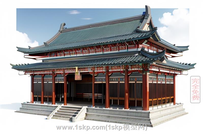 中式古建筑大殿